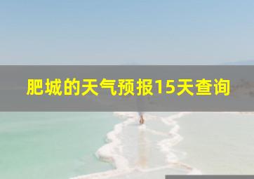 肥城的天气预报15天查询