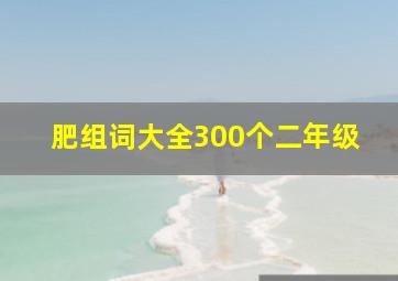 肥组词大全300个二年级