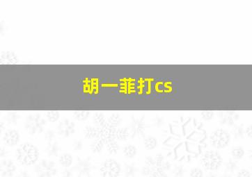 胡一菲打cs