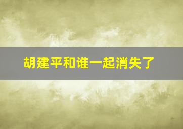 胡建平和谁一起消失了