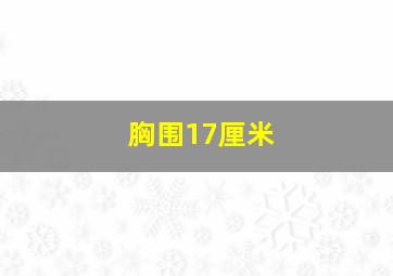 胸围17厘米