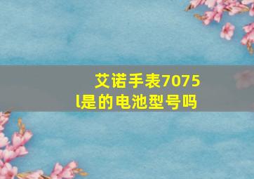 艾诺手表7075l是的电池型号吗