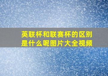 英联杯和联赛杯的区别是什么呢图片大全视频