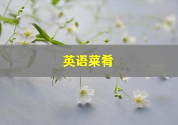 英语菜肴