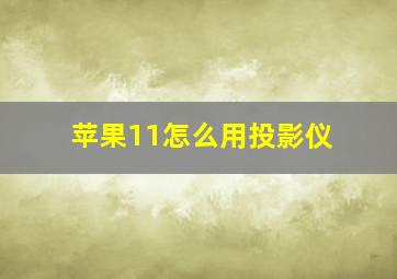 苹果11怎么用投影仪