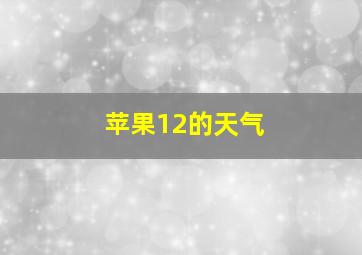 苹果12的天气