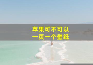 苹果可不可以一页一个壁纸