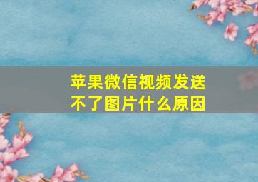 苹果微信视频发送不了图片什么原因