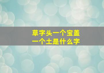 草字头一个宝盖一个土是什么字