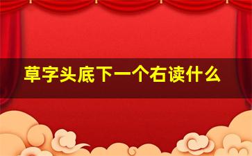 草字头底下一个右读什么