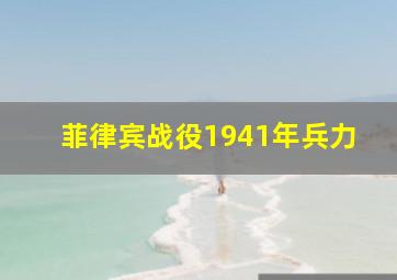 菲律宾战役1941年兵力