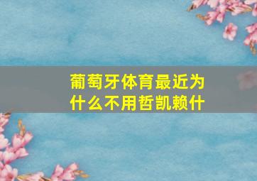 葡萄牙体育最近为什么不用哲凯赖什