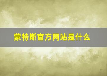 蒙特斯官方网站是什么