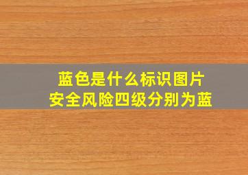 蓝色是什么标识图片安全风险四级分别为蓝