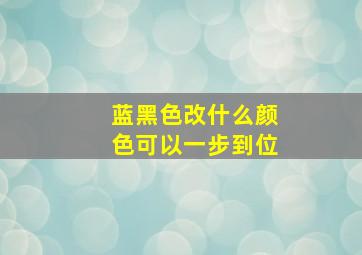 蓝黑色改什么颜色可以一步到位