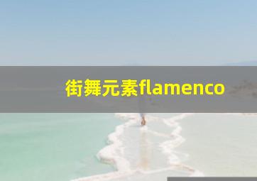 街舞元素flamenco