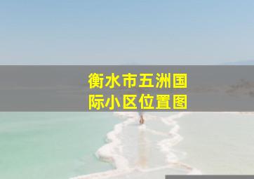 衡水市五洲国际小区位置图