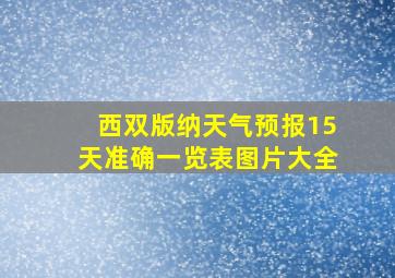 西双版纳天气预报15天准确一览表图片大全