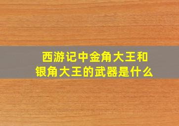 西游记中金角大王和银角大王的武器是什么