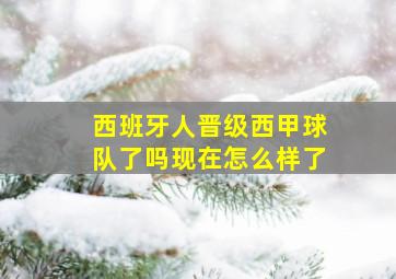 西班牙人晋级西甲球队了吗现在怎么样了