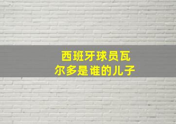 西班牙球员瓦尔多是谁的儿子