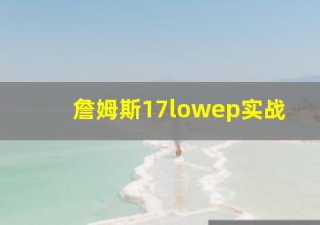 詹姆斯17lowep实战