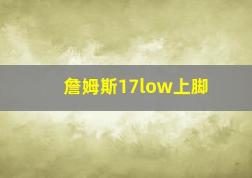 詹姆斯17low上脚