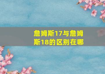 詹姆斯17与詹姆斯18的区别在哪