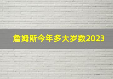 詹姆斯今年多大岁数2023