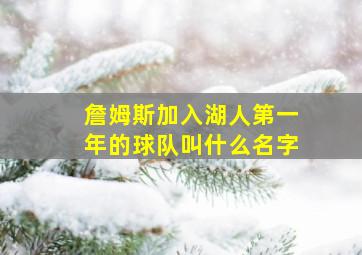 詹姆斯加入湖人第一年的球队叫什么名字