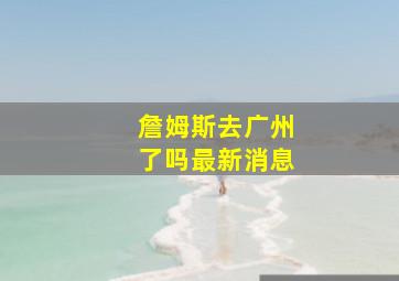 詹姆斯去广州了吗最新消息