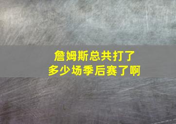 詹姆斯总共打了多少场季后赛了啊