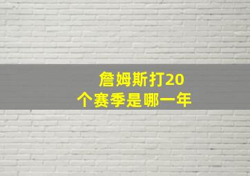 詹姆斯打20个赛季是哪一年