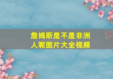 詹姆斯是不是非洲人呢图片大全视频