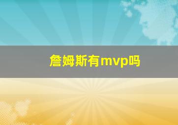 詹姆斯有mvp吗