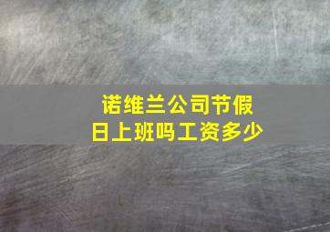 诺维兰公司节假日上班吗工资多少