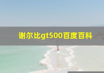 谢尔比gt500百度百科