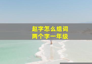 赵字怎么组词两个字一年级