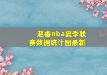 赵睿nba夏季联赛数据统计图最新