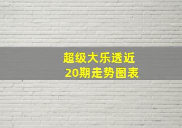 超级大乐透近20期走势图表