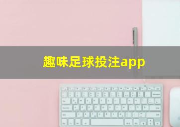 趣味足球投注app