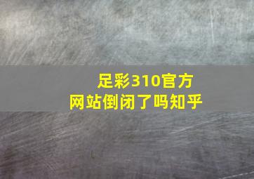 足彩310官方网站倒闭了吗知乎