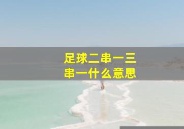 足球二串一三串一什么意思