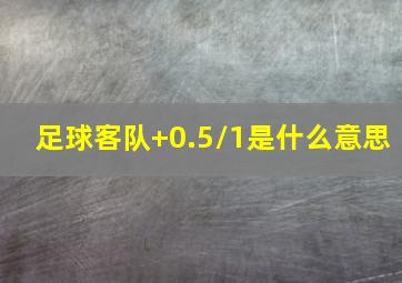 足球客队+0.5/1是什么意思