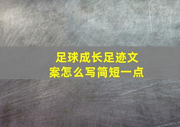 足球成长足迹文案怎么写简短一点