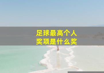 足球最高个人奖项是什么奖