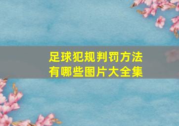 足球犯规判罚方法有哪些图片大全集