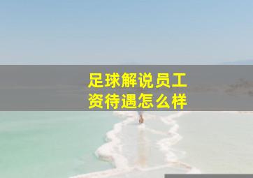 足球解说员工资待遇怎么样