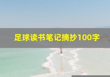 足球读书笔记摘抄100字