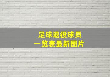 足球退役球员一览表最新图片